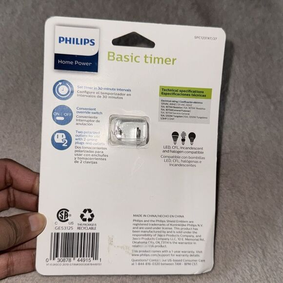 PHILIPS Plug-in outlet Timer, White NIP - Picture 4 of 5